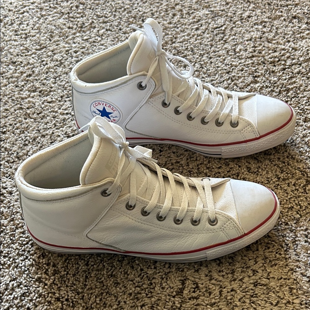 Converse Classic White and Red High-Tops